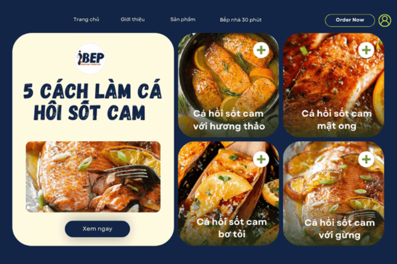 Mon ca hoi ap chao sot cam hoan hao tren ban an duoc bay tri